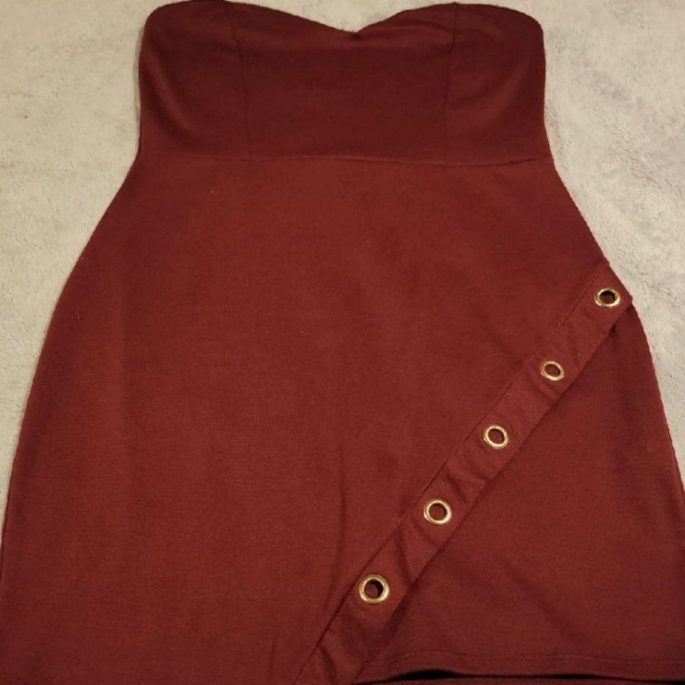 Maroon mini dress